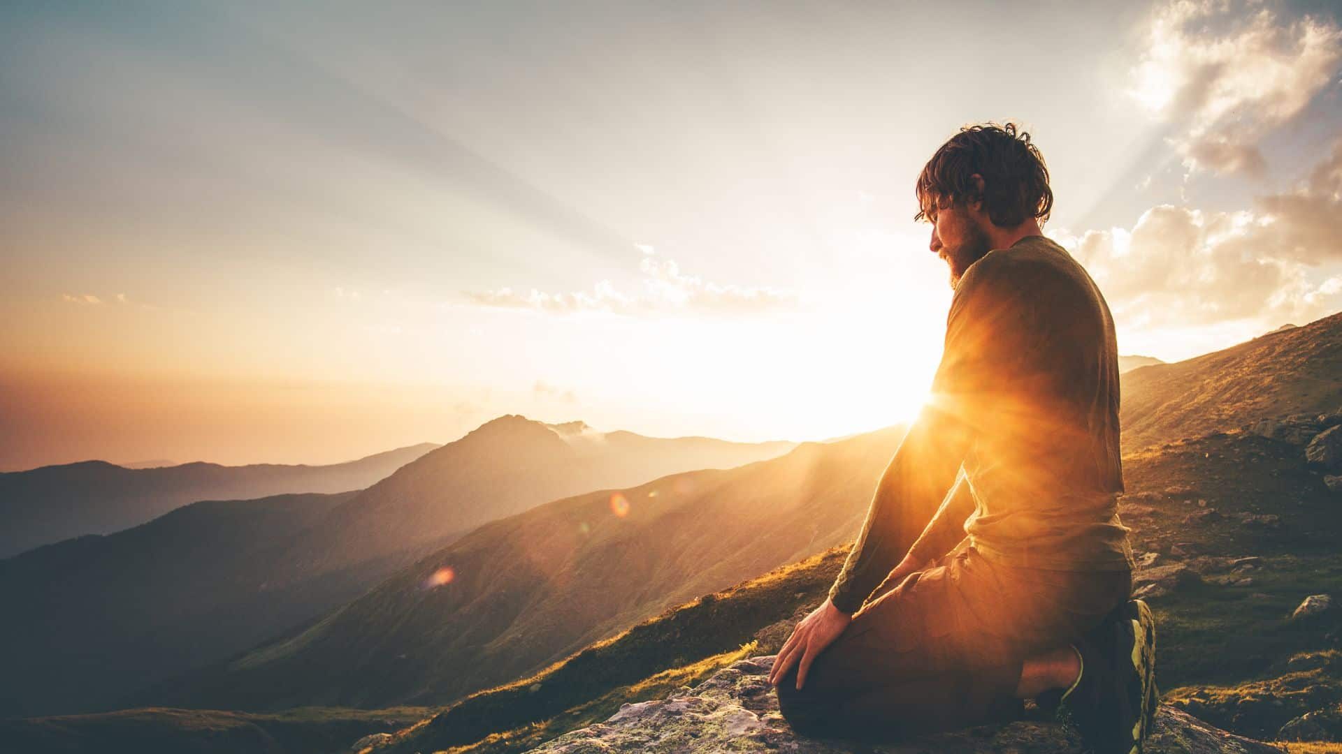 man awakening from within