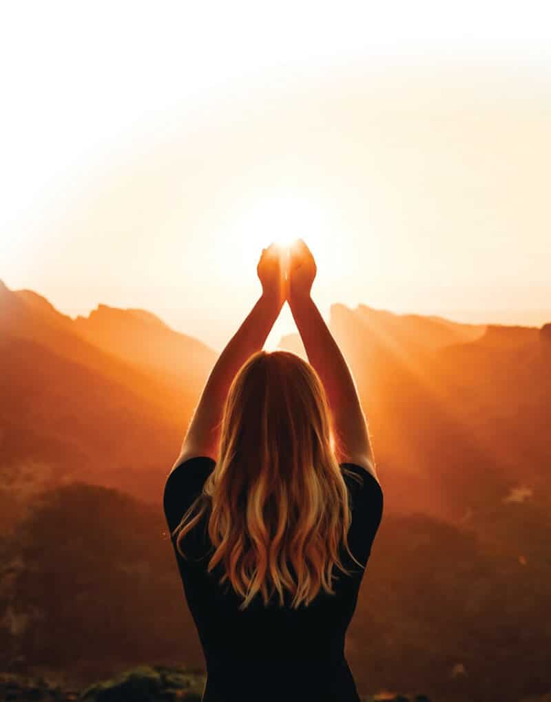 woman connecting with her soul